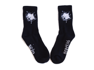 SPLATTER LOGO SOCKS BLACK(2 pairs)