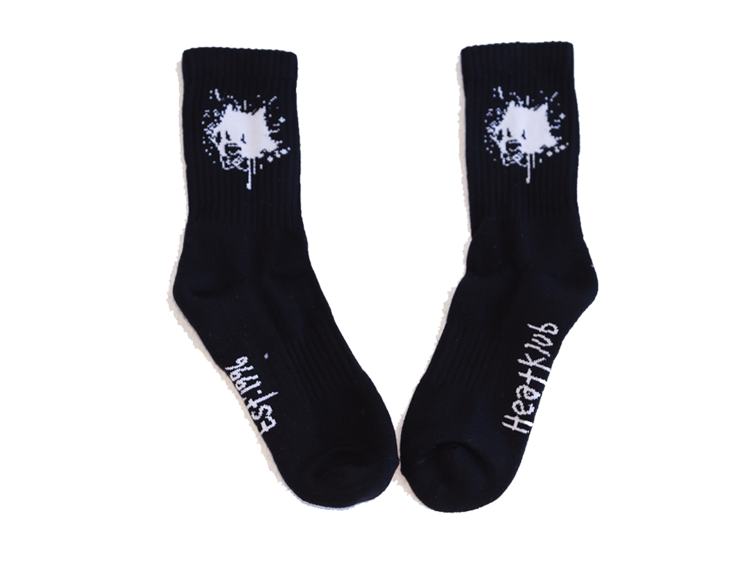 SPLATTER LOGO SOCKS BLACK(2 pairs)