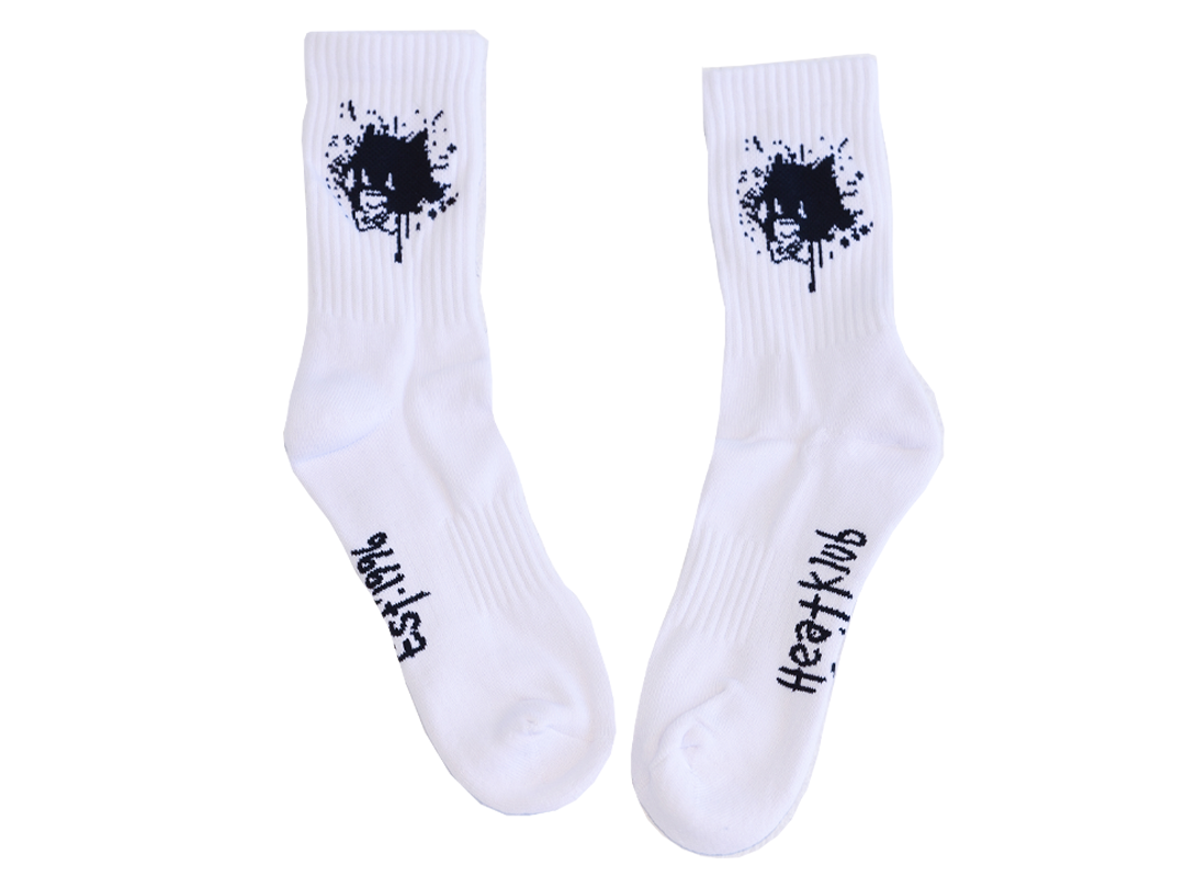 SPLATTER LOGO SOCKS WHITE (2 pairs)
